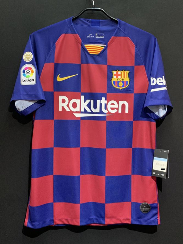 【2019/20】バルセロナ（H）/ CONDITION：NEW / SIZE：M / #21 / F. DE JONG / 穴なしマーキング / ラ・リーガチャンピオンパッチ