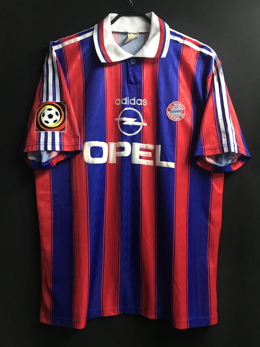 1995/97】バイエルン（H) / CONDITION：A- / SIZE：L / #18 / KLINSMANN / ブンデスパッチ –  Vintage Sports Football Store