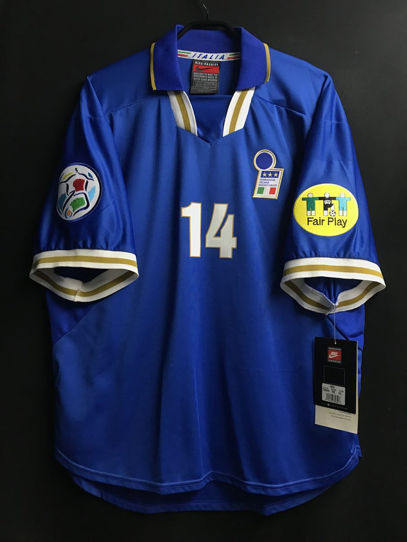 【1996】イタリア代表（H) / CONDITION：New / SIZE：XXL / #14 / DEL PIERO / EUROパッチ / 選手用