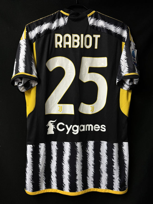 【2023/24】ユベントス（H）/ CONDITION：A / SIZE：L / #25 / RABIOT / セリエAパッチ、腰スポンサー