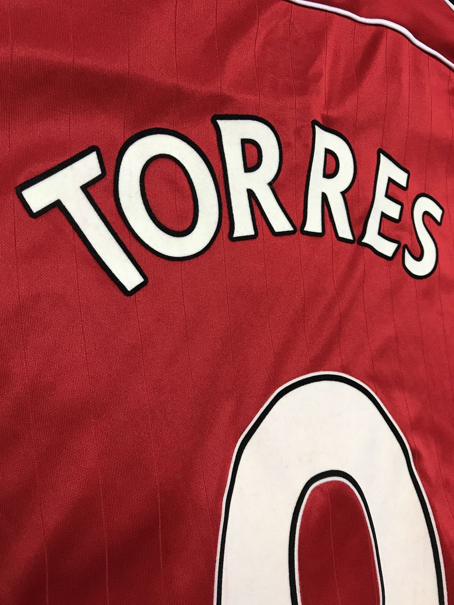 2007/08】リバプール（H) / CONDITION：A- / SIZE：M / #9 / TORRES / プレミアパッチ / 選手 –  Vintage Sports Football Store