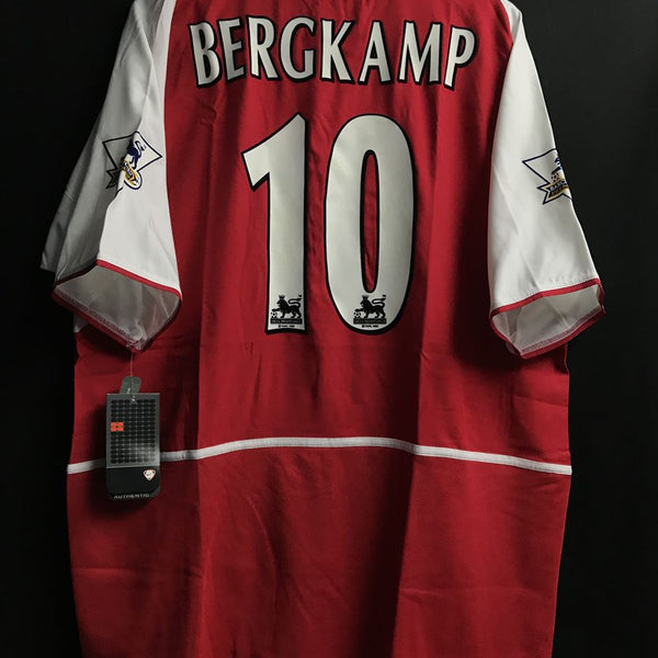 2003/04】アーセナル（H) / CONDITION：New / SIZE：XL / #10 / BERGKAMP / プレミアパッチ –  Vintage Sports Football Store