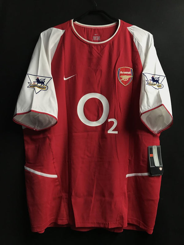 【2003/04】アーセナル（H) / CONDITION：New / SIZE：XL / #10 / BERGKAMP / プレミアパッチ