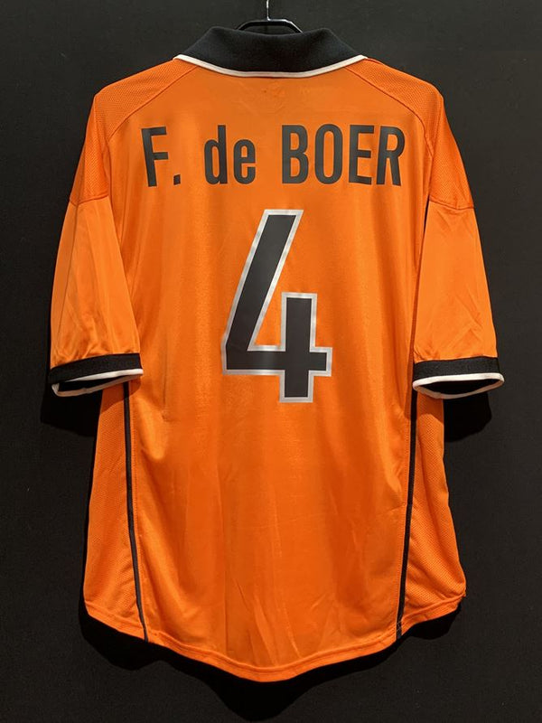 【1998】オランダ代表（H）/ CONDITION：B / SIZE：L / #4 / F. de BOER / W杯フランス大会パッチ