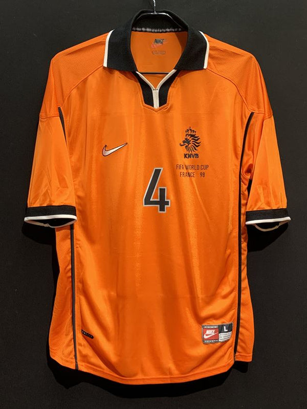 【1998】オランダ代表（H）/ CONDITION：B / SIZE：L / #4 / F. de BOER / W杯フランス大会パッチ