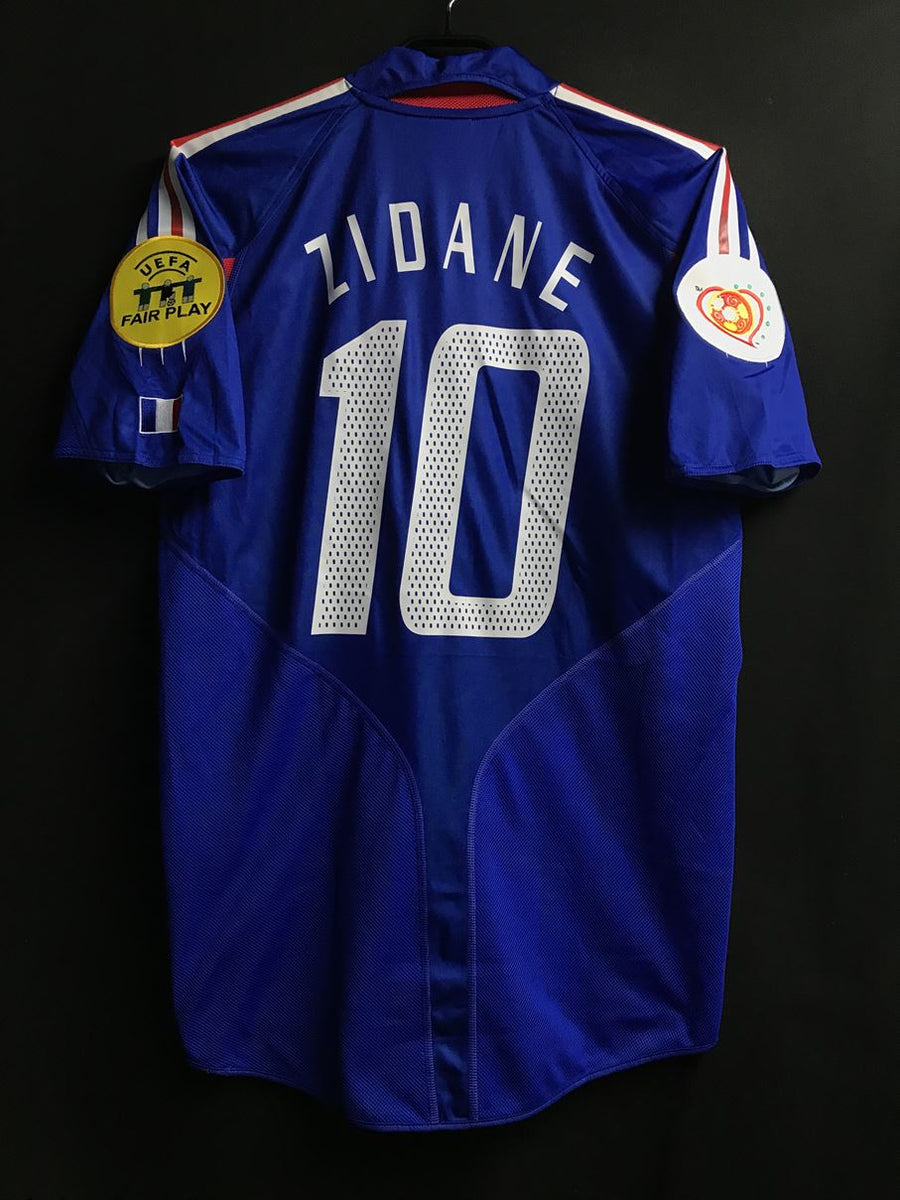 2004】フランス代表（H）/ CONDITION：A / SIZE：S / #10 / ZIDANE / EURO2004パッチ – Vintage  Sports Football Store