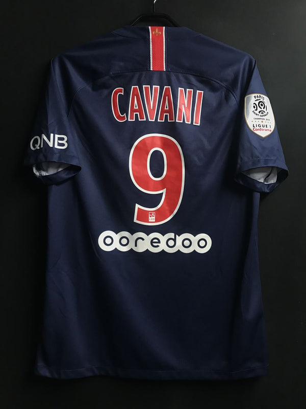 【2018/19】パリ・サンジェルマン（H）/ CONDITION：A- / SIZE：M / #9 / CAVANI / リーグ・アン優勝パッチ