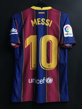 【2020/21】バルセロナ（H) / CONDITION：A / SIZE：S / #10 / MESSI / LFPパッチ / オーセンティック