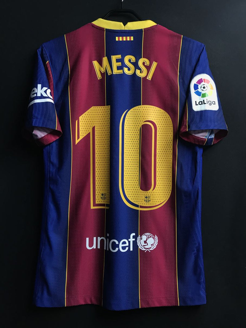 【2020/21】バルセロナ（H) / CONDITION：A / SIZE：S / #10 / MESSI / LFPパッチ / オーセンティック