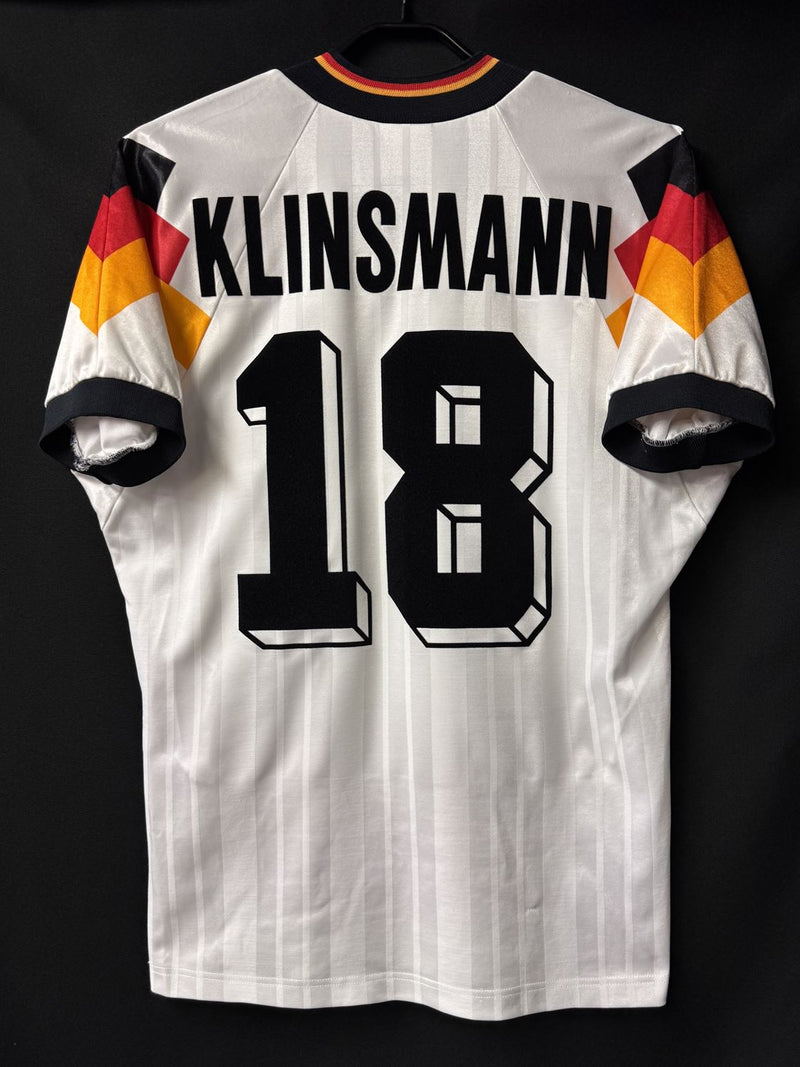 【1992】ドイツ代表（H）/ CONDITION：B+ / SIZE：S / #18 / KLINSMANN / EURO1992刺繍