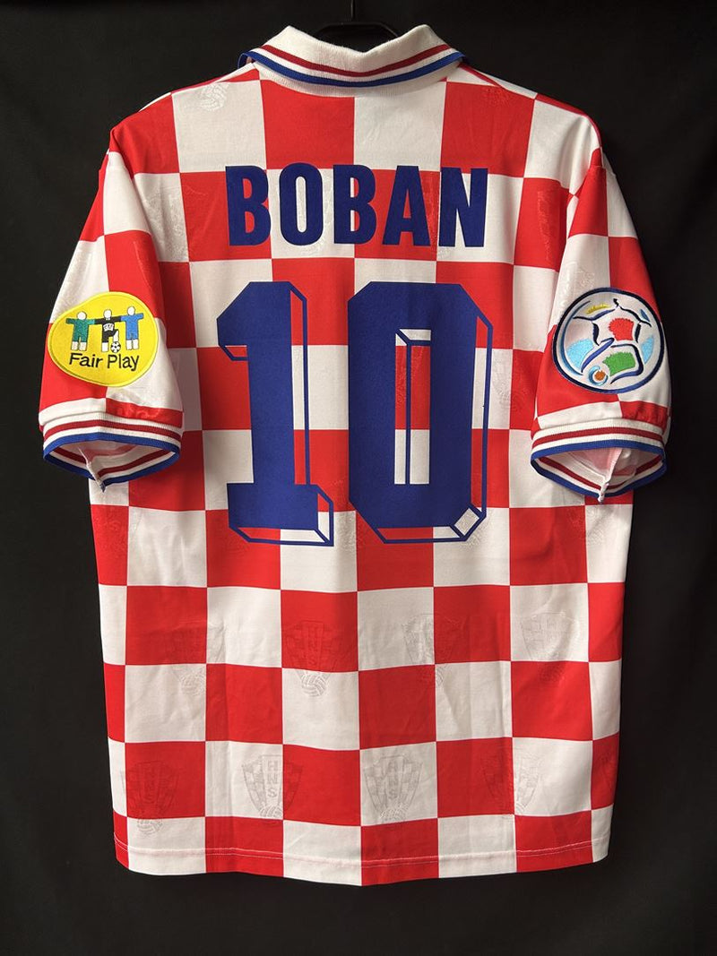 【1996】クロアチア代表（H）/ Conditon：B+ / Size：L / #10 / BOBAN / EURO1996パッチ