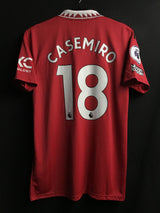 【2022/23】マンチェスター・ユナイテッド（H）/ CONDITION：New / SIZE：S / #18 / CASEMIRO / プレミア、NO ROOM FOR RACISMパッチ