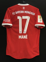 【2022/23】FCバイエルン・ミュンヘン（H）/ CONDITION：NEW / SIZE：O（日本規格）/ #17 / MANÉ / ブンデスリーガチャンピオンパッチ / オーセンティック