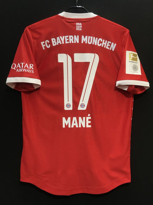【2022/23】FCバイエルン・ミュンヘン（H）/ CONDITION：NEW / SIZE：O（日本規格）/ #17 / MANÉ / ブンデスリーガチャンピオンパッチ / オーセンティック