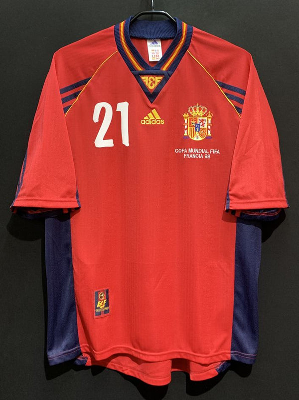 【1998】スペイン代表（H）/ CONDITION：A / SIZE：L / #21 / LUIS ENRIQUE / W杯フランス大会刺繍