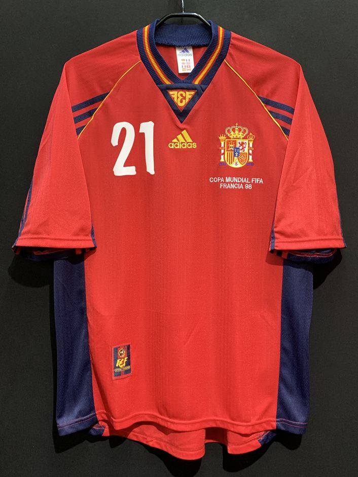 【1998】スペイン代表（H）/ CONDITION：A / SIZE：L / #21 / LUIS ENRIQUE / W杯フランス大会刺繍