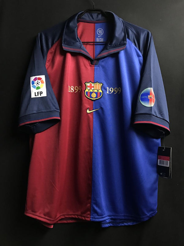 【1999/2000】バルセロナ（H）/ CONDITION：New / SIZE：L / #7 / FIGO / LFPパッチ / 復刻版