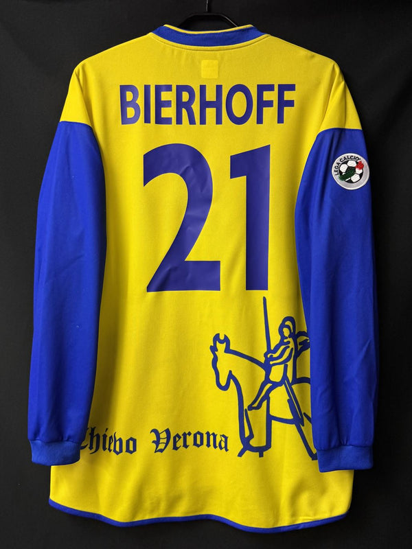 【2002/03】ACキエーヴォ・ヴェローナ（H）/ CONDITION：A- / SIZE：M / #21 / BIERHOFF / レガ・カルチョパッチ