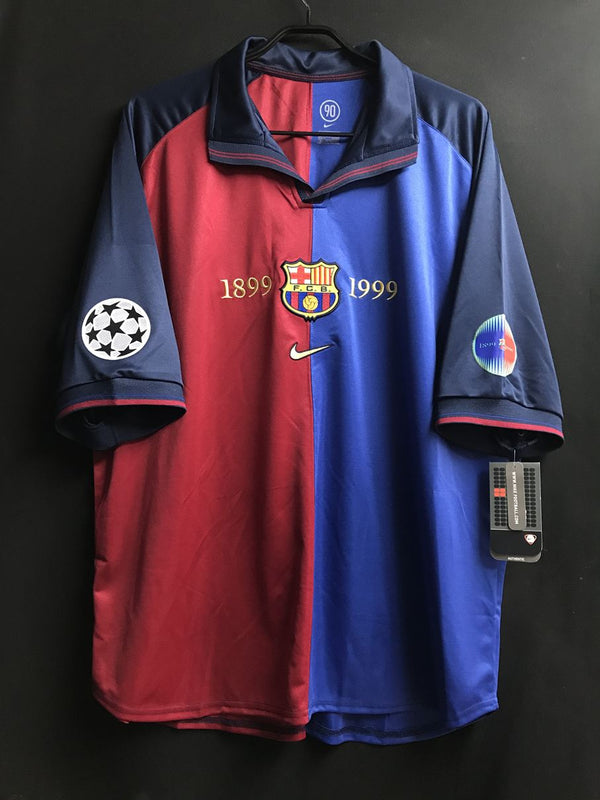 【1999/2000】バルセロナ（H）/ CONDITION：New / SIZE：XL / #32 / PUYOL / UCLパッチ / 復刻版