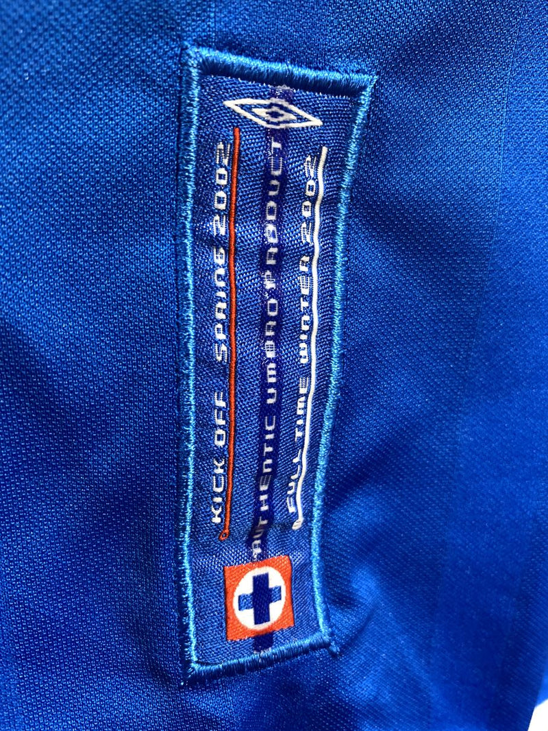 England 2002 FIFA World Cup Umbro Away L/S shirt #7 BEC