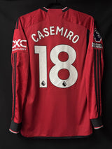 【2023/24】マンチェスター・ユナイテッド（H）/ CONDITION：NEW / SIZE：S / #18 / CASEMIRO / プレミア、No room for racismパッチ