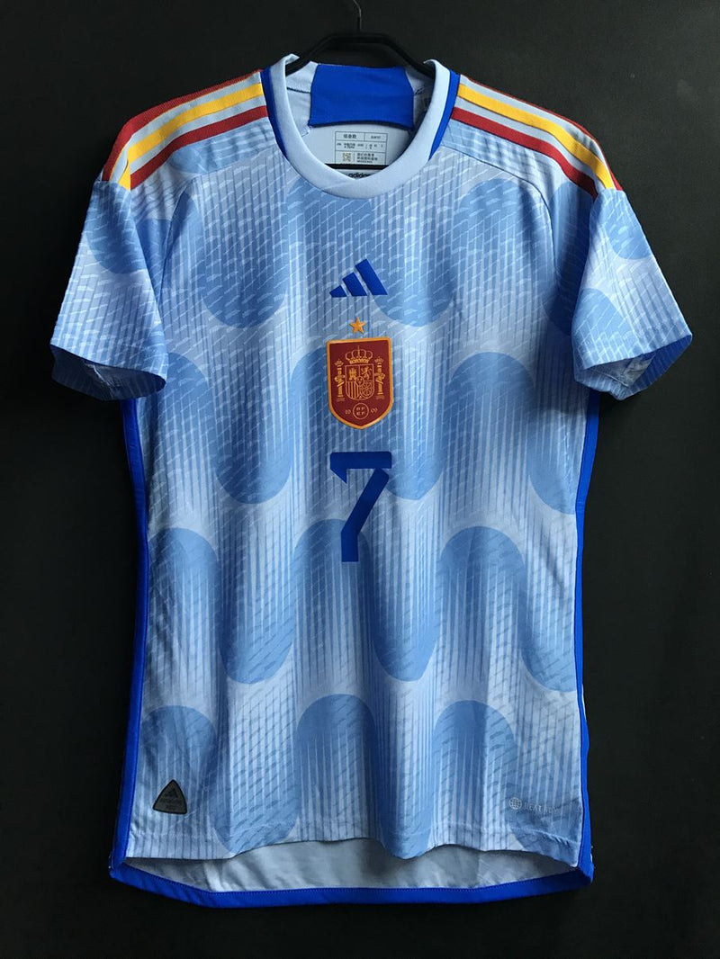 2018 スペイン代表　アウェイ　選手用　No.7 MORATA 2022/23】スペイン代表（A）/ CONDITION：New / SIZE：L（日本