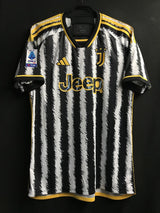 【2023/24】ユベントス（H）/ CONDITION：New / SIZE：L / #7 / CHIESA / セリエAパッチ、腰スポンサー
