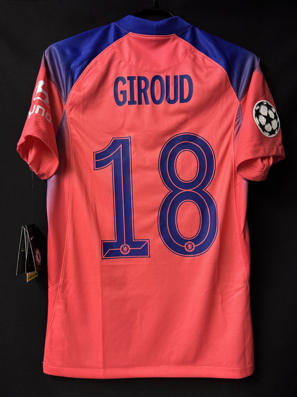 【2020/21】チェルシー（3rd）/ Condition：NEW / Size：S / #18 / GIROUD / UCLパッチ・カップ戦用マーキング