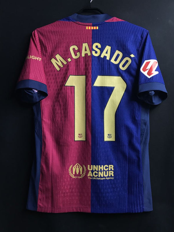【2024/25】バルセロナ（H）/ CONDITION：A / SIZE：S / #17 / M.CASADO / ラ・リーガパッチ / オーセンティック