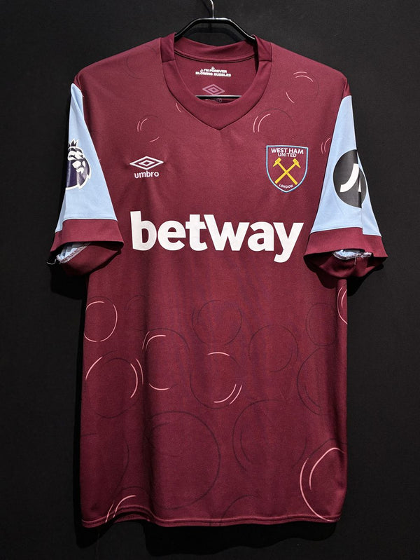 【2023/24】ウェストハム（H）/ CONDITION：B+ / SIZE：XL / #7 / WARD-PROWSE / プレミアリーグパッチ