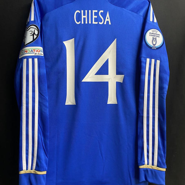 イタリア代表 CHIESA 14 サッカーウェア上下 2024-25 Italy Authentic Home L/S Shirt Chiesa #14