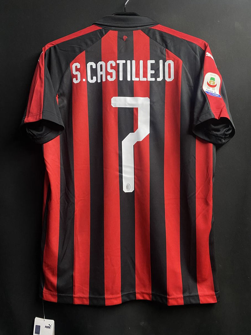 【2018/19】ACミラン（H）/ CONDITION：New / SIZE：M / #7 / S.CASTILLEJO / セリエAパッチ
