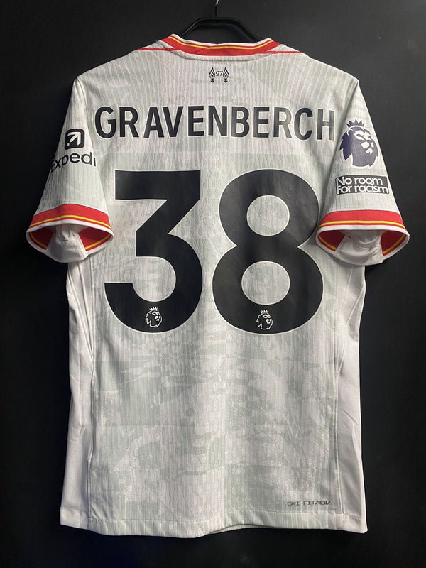 【2024/25】リバプール（3rd）/ CONDITION：A / SIZE：S / #38 / GRAVENBERCH / プレミア、No room for racismパッチパッチ / オーセンティック