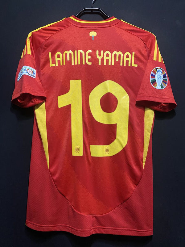 【2024】スペイン代表（H）/ CONDITION：A / SIZE：M（日本規格）/ #19 / LAMIN YAMAL / EURO2024、UEFA FOUNDATIONパッチ