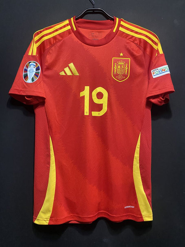 【2024】スペイン代表（H）/ CONDITION：A / SIZE：M（日本規格）/ #19 / LAMIN YAMAL / EURO2024、UEFA FOUNDATIONパッチ