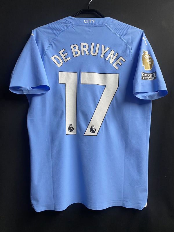 【2023/24】マンチェスター・シティ（H）/ CONDITION：A / SIZE：M / #17 / DE BRUYNE / プレミア優勝、NO ROOM FOR RACISMパッチ / オーセンティック