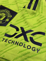 【2022/23】マンチェスター・ユナイテッド（3rd）/ CONDITION：A- / SIZE：S（日本規格）/ #34 / VAN DE BEEK / プレミア、No room for racismパッチ / オーセンティック