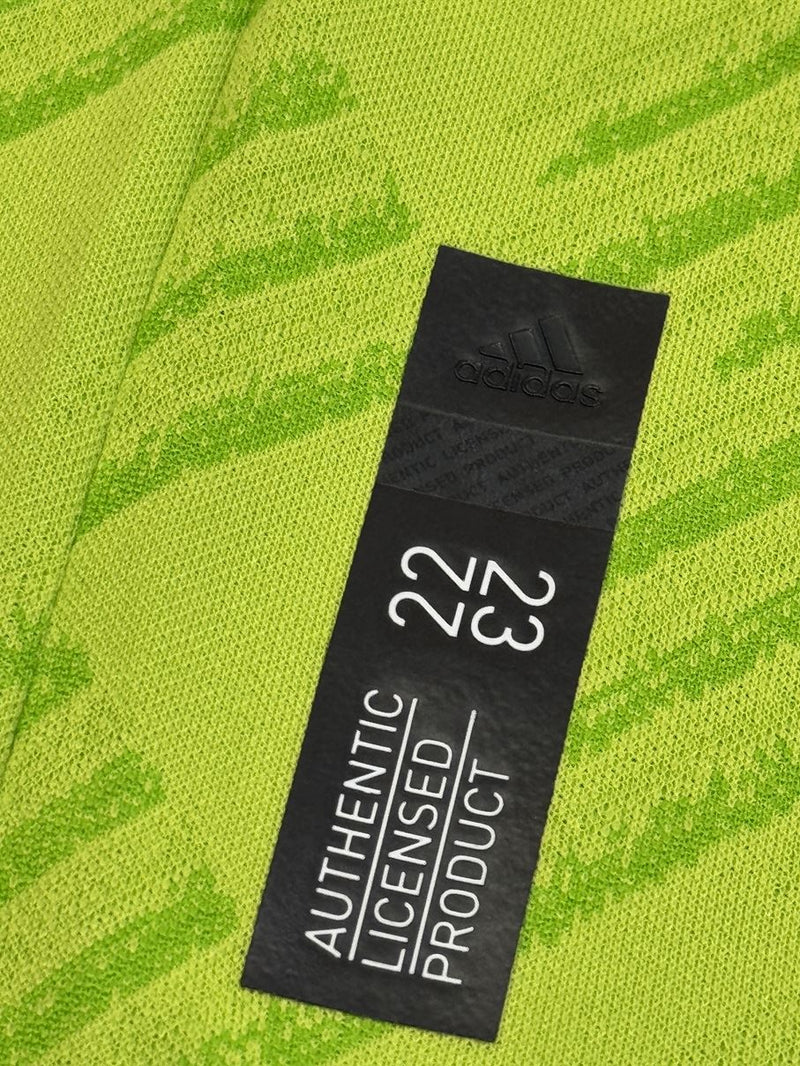 【2022/23】マンチェスター・ユナイテッド（3rd）/ CONDITION：A- / SIZE：S（日本規格）/ #34 / VAN DE BEEK / プレミア、No room for racismパッチ / オーセンティック