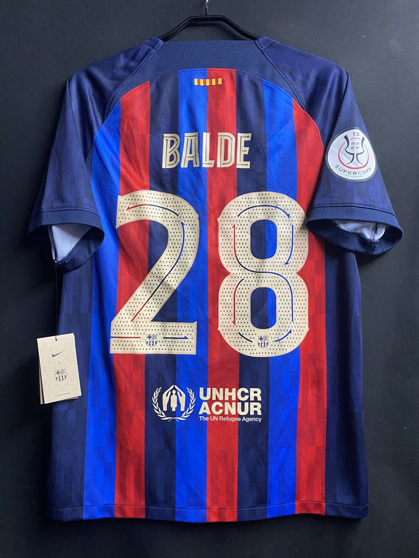 【2023】バルセロナ（H）/ CONDITION：New / SIZE：L / #28 / BALDE / スーペルコパ・デ・エスパーニャ仕様