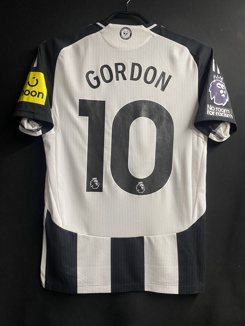 【2024/25】ニューカッスル（H）/ CONDITION：A / SIZE：S / #10 / GORDON / プレミア、No room for racismパッチ / オーセンティック