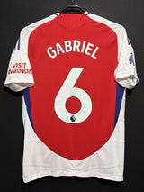 【2024/25】アーセナル（H）/ CONDITION：A / SIZE：M / #6 / GABRIEL / プレミアリーグパッチ（小サイズ）/ オーセンティック
