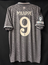 【2024/25】レアル・マドリード（3RD）/ CONDITION：A- / SIZE：L / #9 / MBAPPÉ / UCL優勝、Foundationパッチ / オーセンティック