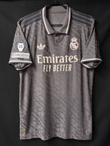 【2024/25】レアル・マドリード（3RD）/ CONDITION：A- / SIZE：L / #9 / MBAPPÉ / UCL優勝、Foundationパッチ / オーセンティック