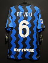 【2020/21】インテル（H）/ CONDITION：NEW / SIZE：L / #6 / DE VRIJ / セリエA、リーグアワードパッチ