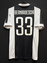 【2017/18】ユベントス（H）/ CONDITION：B+ / SIZE：L（日本規格）/ #33 / BERNARDESCHI / スクデット、コッカルダパッチ
