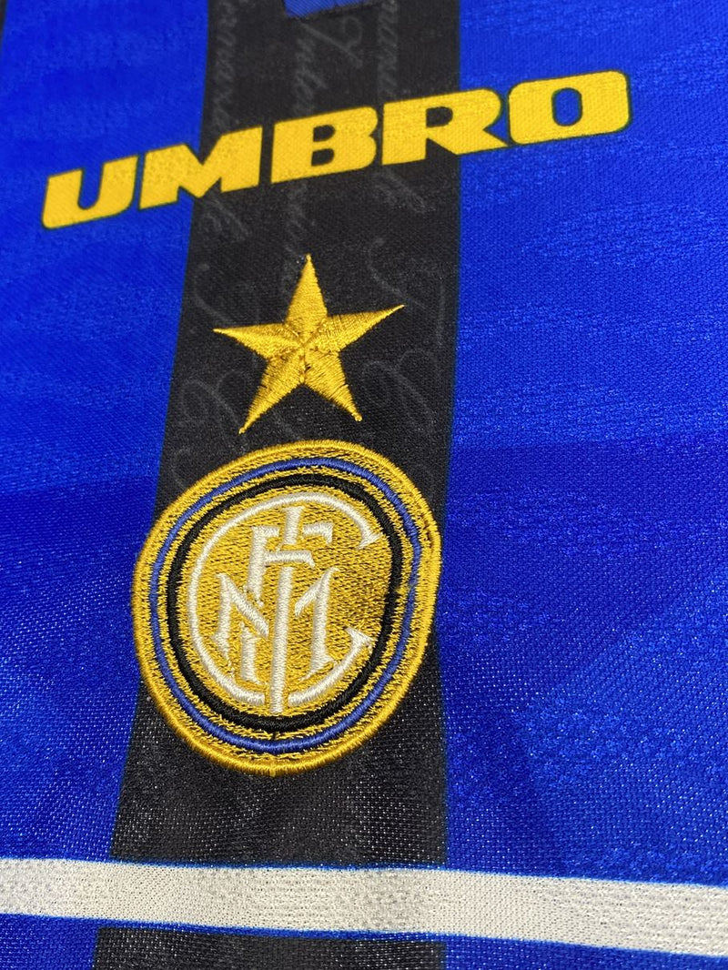 正規品　1996-97 アシックス ローマ　イタリア製　リーガカルチョパッチ 1996/97】インテル（H）/ CONDITION：A- / SIZE：L / #2 / BERGOMI