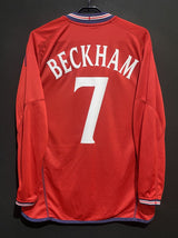 【2002】イングランド代表（A）/ CONDITION：B+ / SIZE：XL相当 / #7 / BECKHAM / アルゼンチン代表戦刺繍