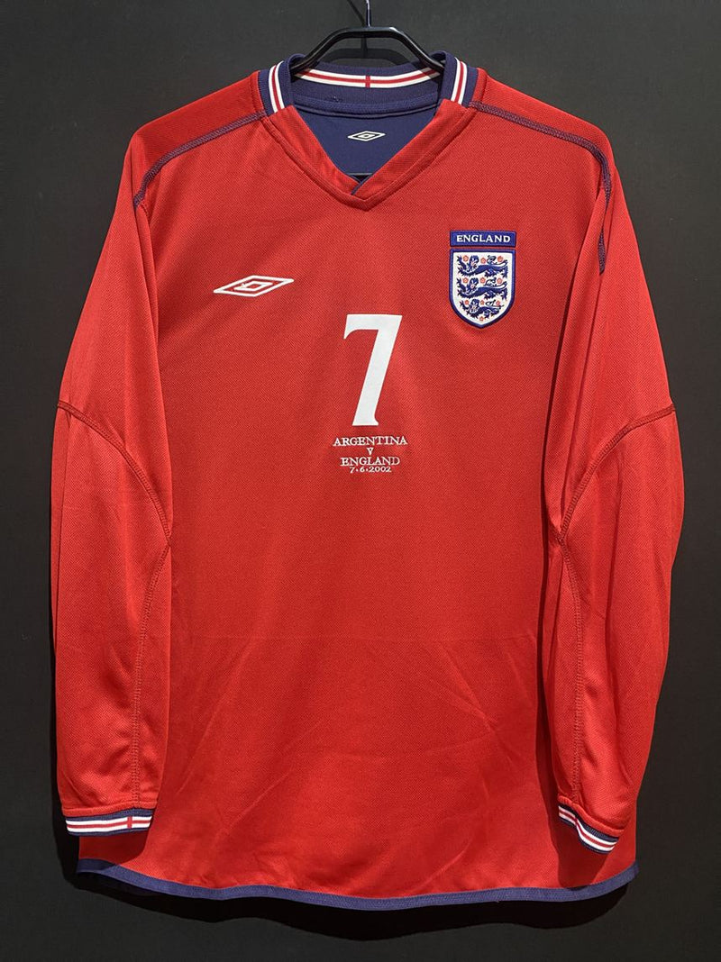 2002】イングランド代表（A）/ CONDITION：B+ / SIZE：XL相当 / #7