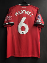 【2025/26】マンチェスター・ユナイテッド（H）/ CONDITION：A / SIZE：2XL（日本規格）/ #6 / MARTINEZ/プレミア、No room for racismパッチ