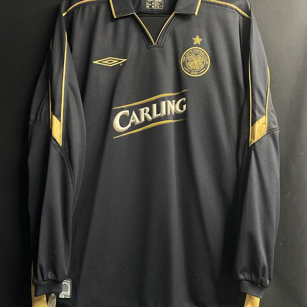 アンブロ社製セルティックFC 2003-04シーズン ホーム 長袖 ユニフォーム 2003/04】セルティック（A）/ CONDITION：New / SIZE：L / 星付き